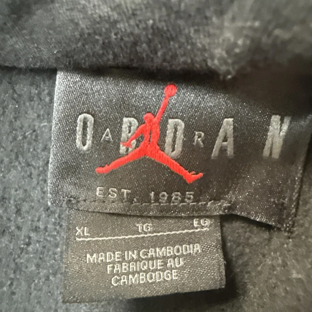 Jordan Hoodie Men XL Black All Over Print Jumpman Pullover Sweatshirt Nike
